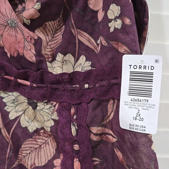 Floral Purple Women's Top - Picture 2 of 3